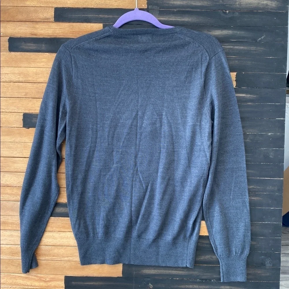 J.Crew Men’s Gray Wool Blend Sweater Size M 50% Wool 50% Acrylic Excellent Y-18